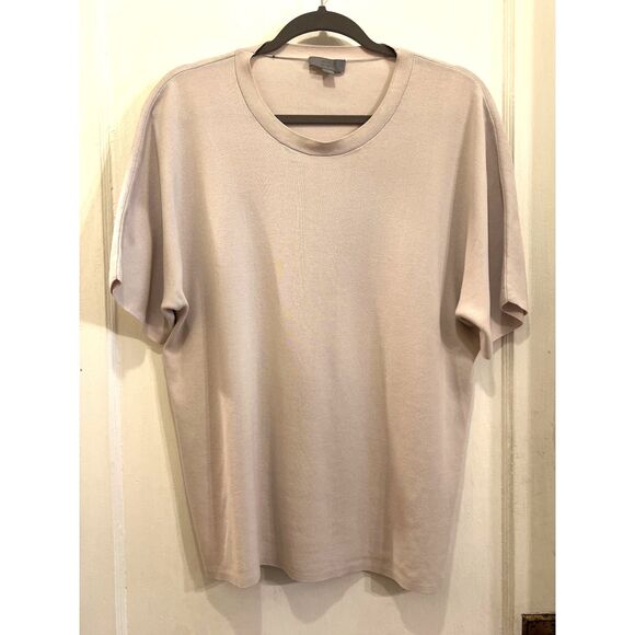 COS Beige Ribbed T Shirt Tee Top Shirt  Women's Size Medium - Picture 2 of 9
